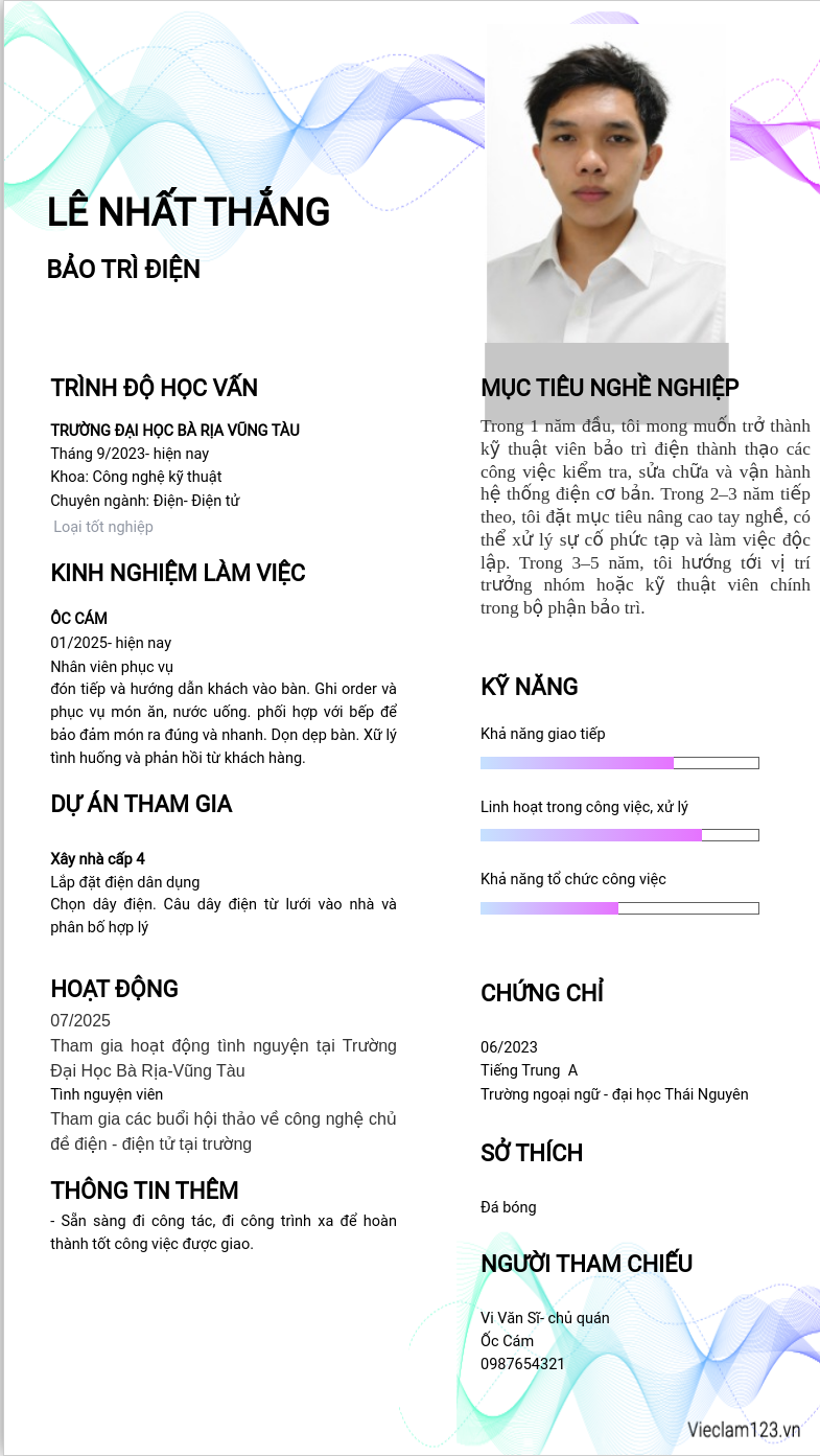 CV ứng viên