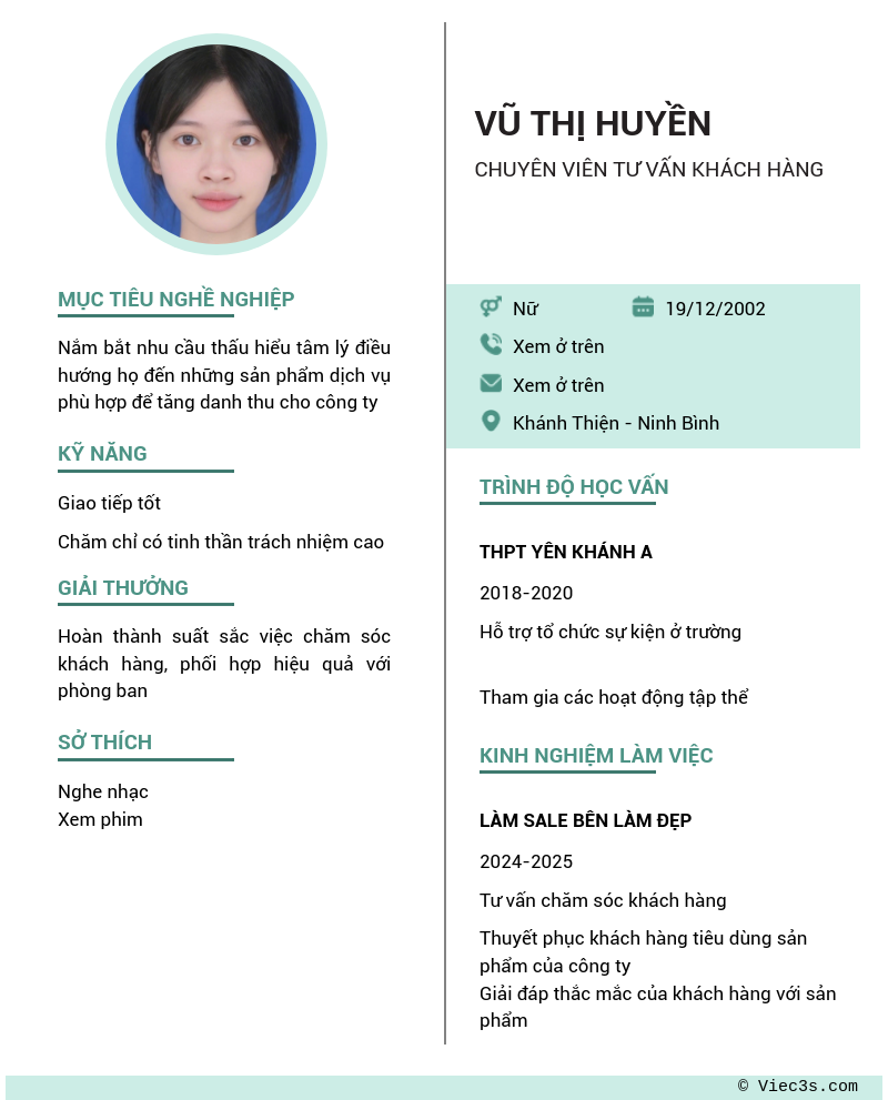 CV ứng viên
