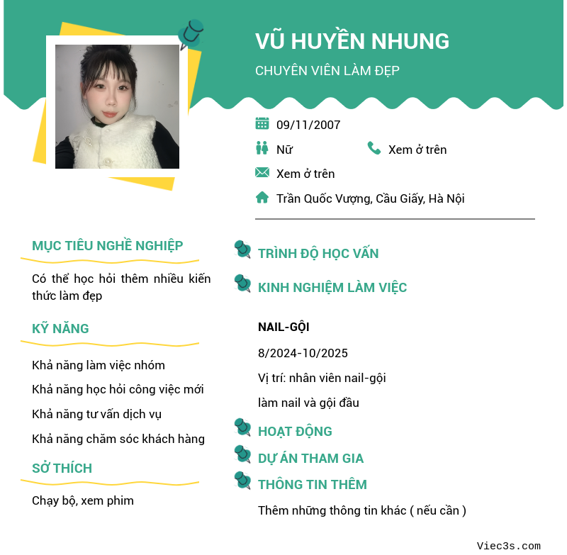 CV ứng viên
