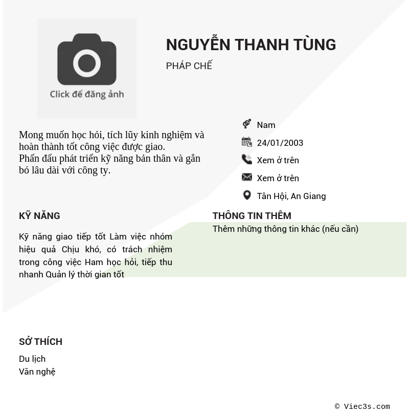 CV ứng viên