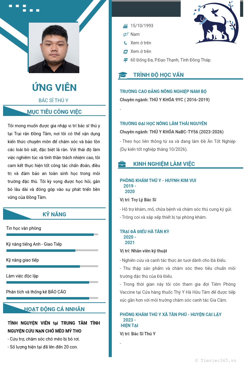 CV ứng viên