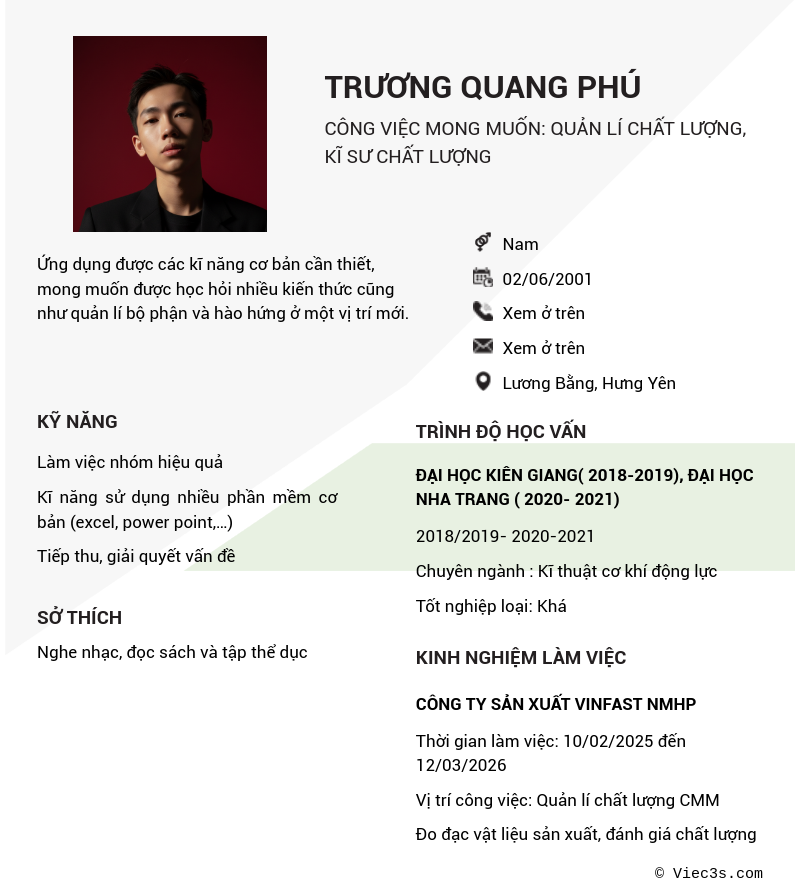 CV ứng viên