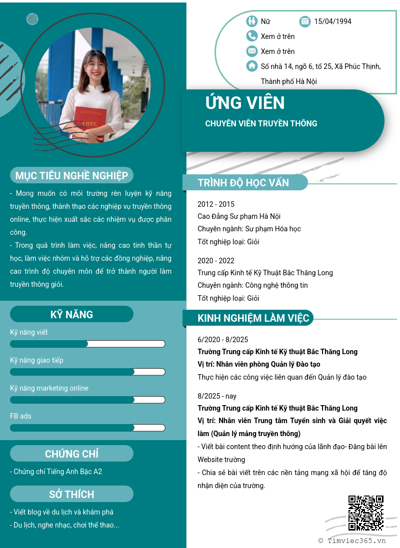 CV ứng viên