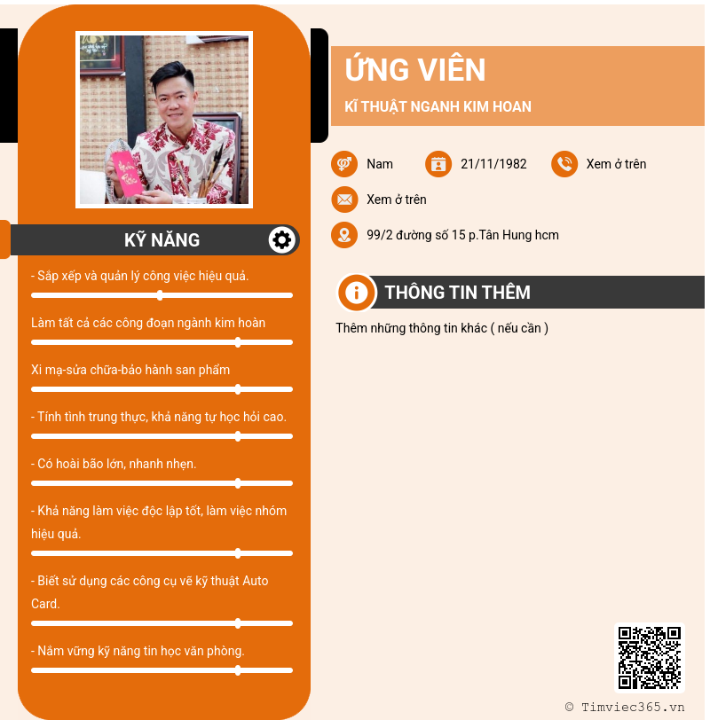 CV ứng viên
