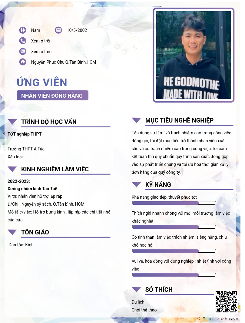 CV ứng viên