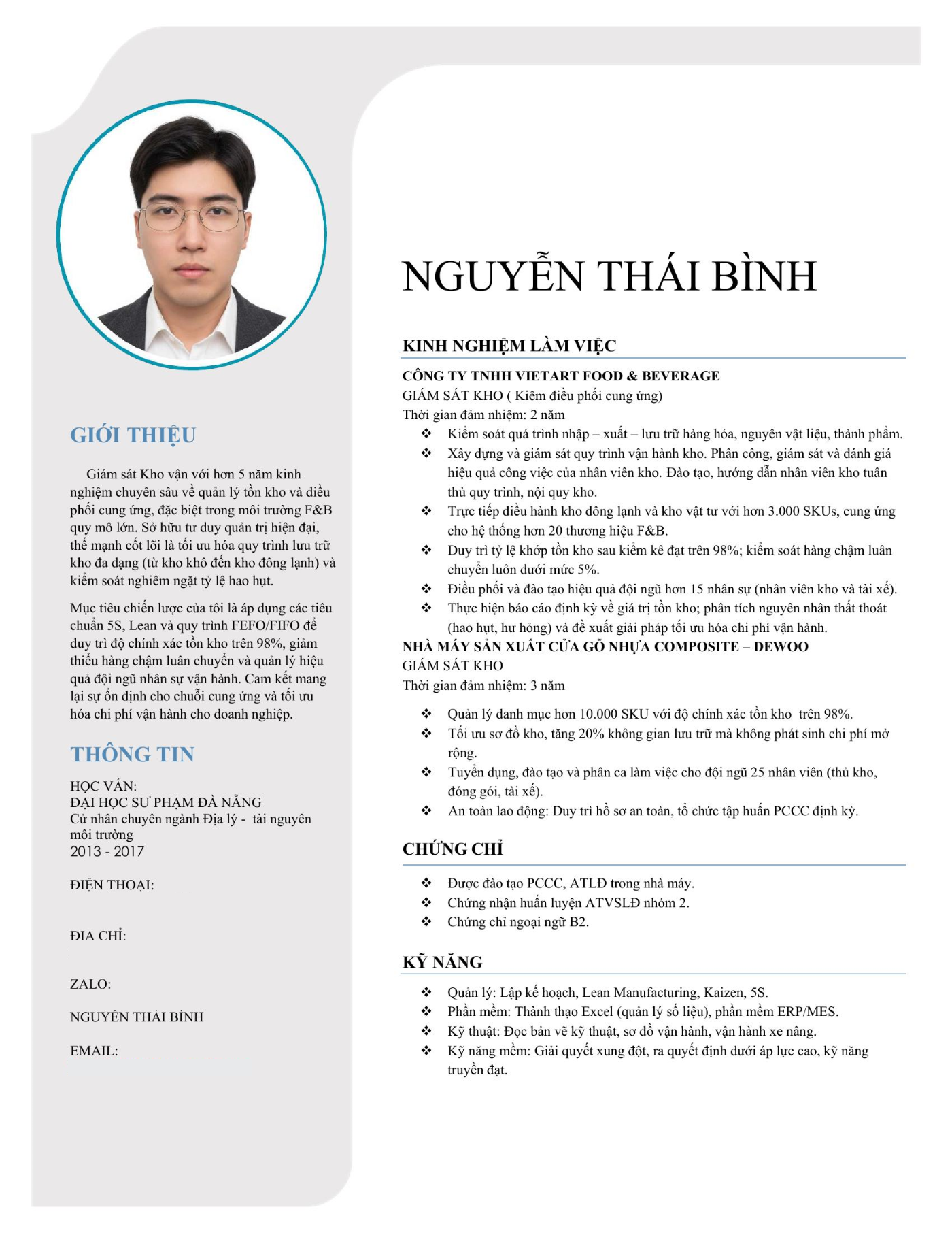 CV ứng viên