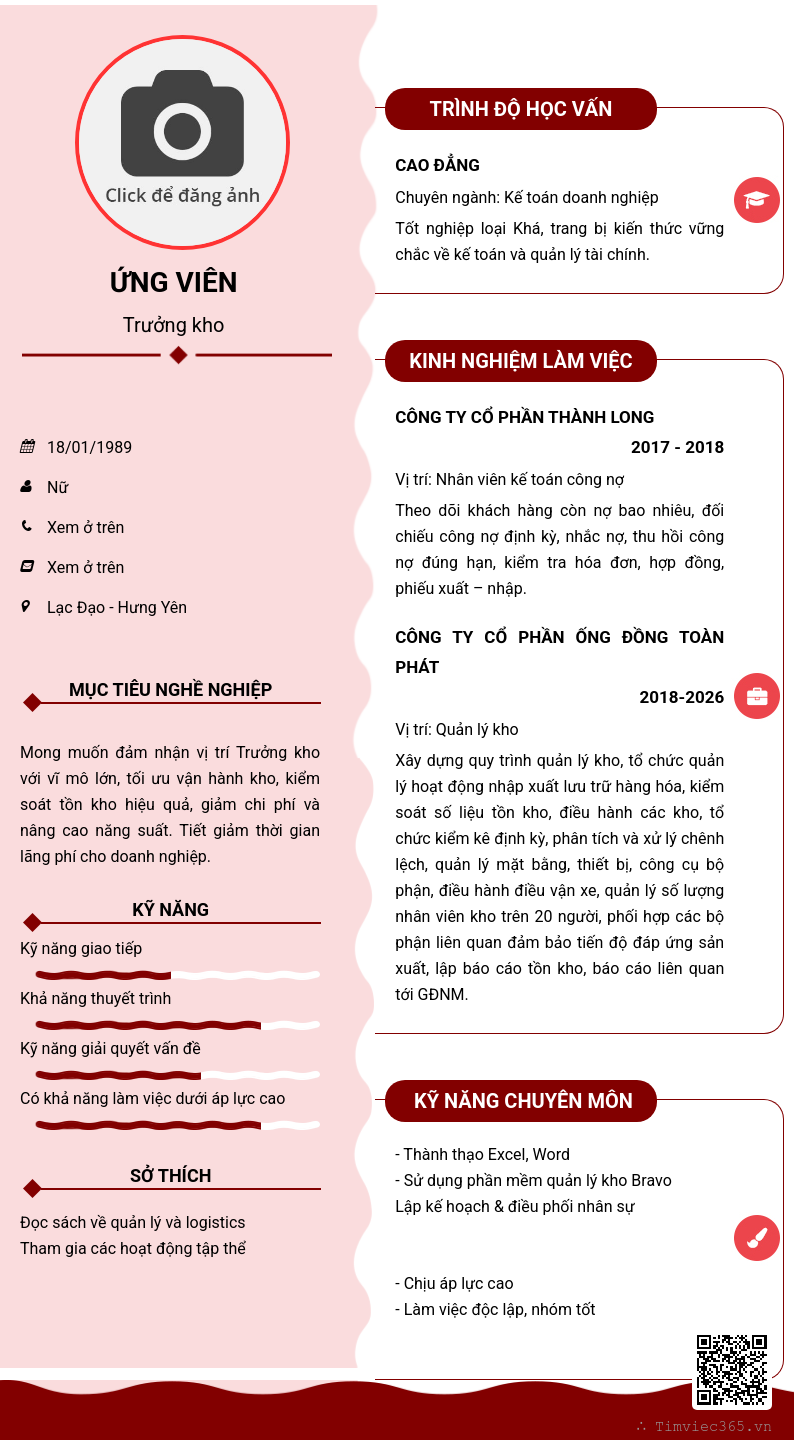 CV ứng viên