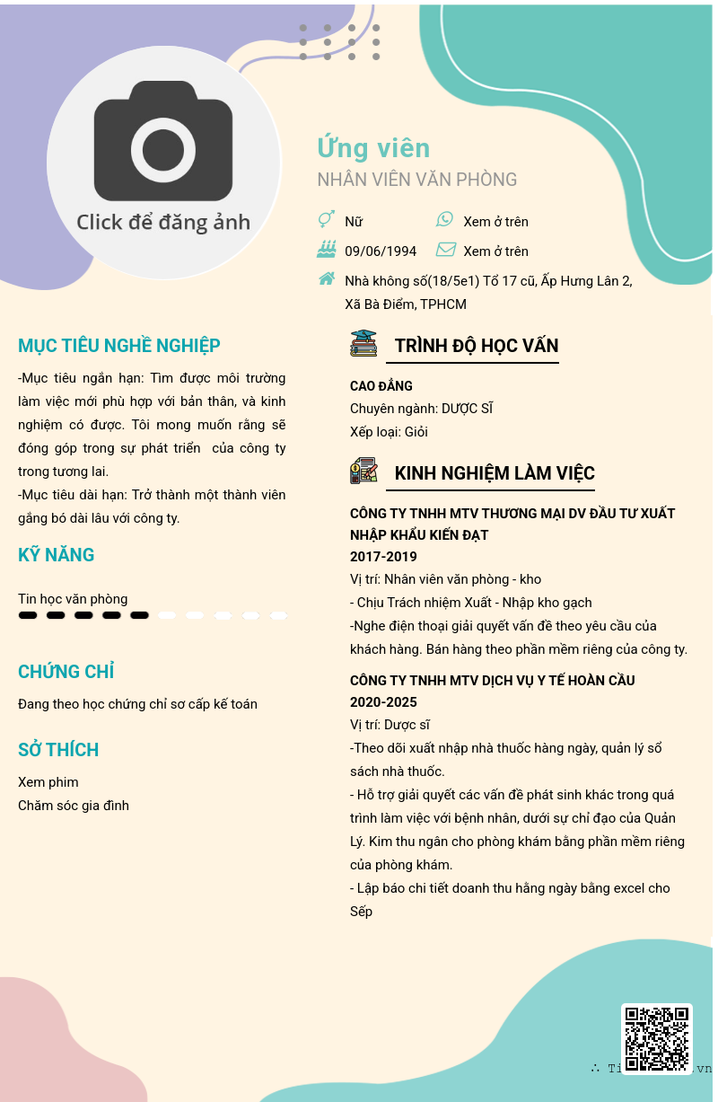 CV ứng viên