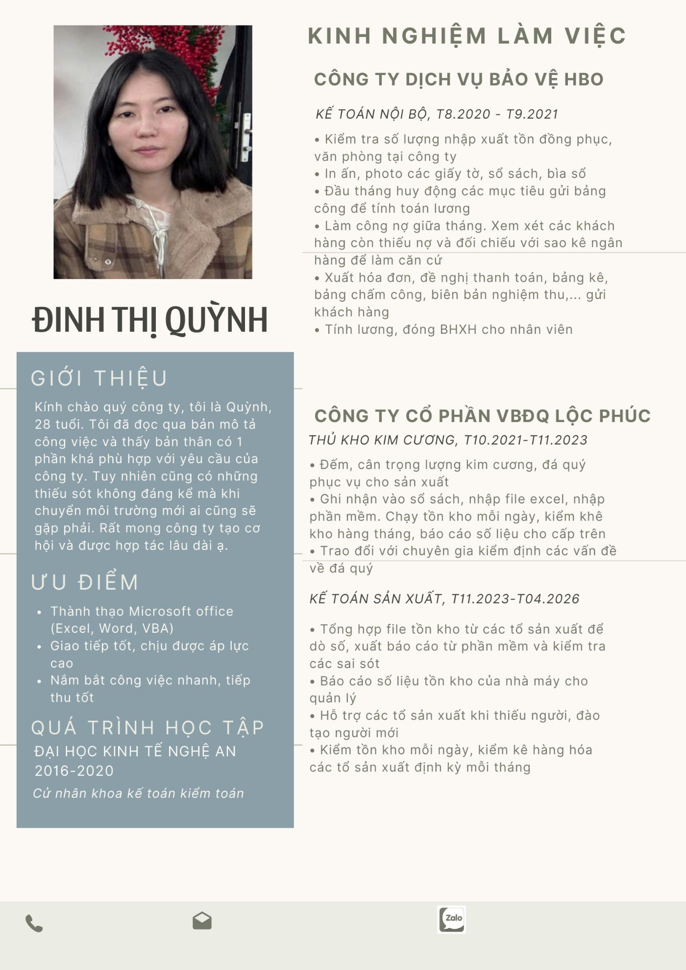 CV ứng viên