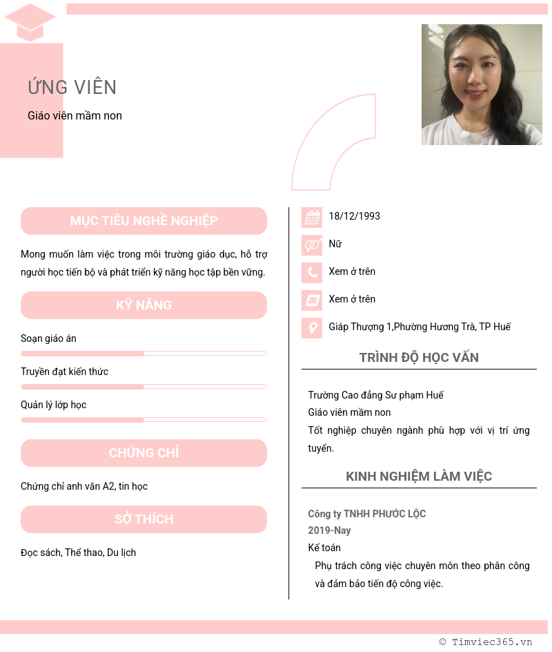 CV ứng viên