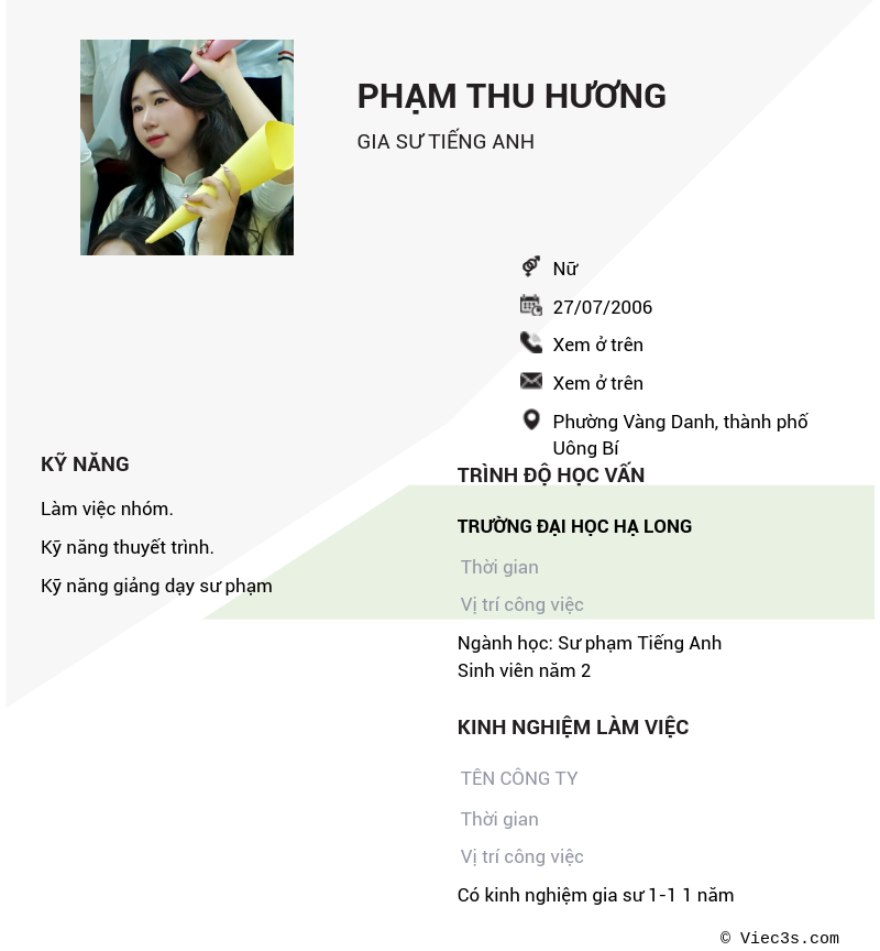 CV ứng viên