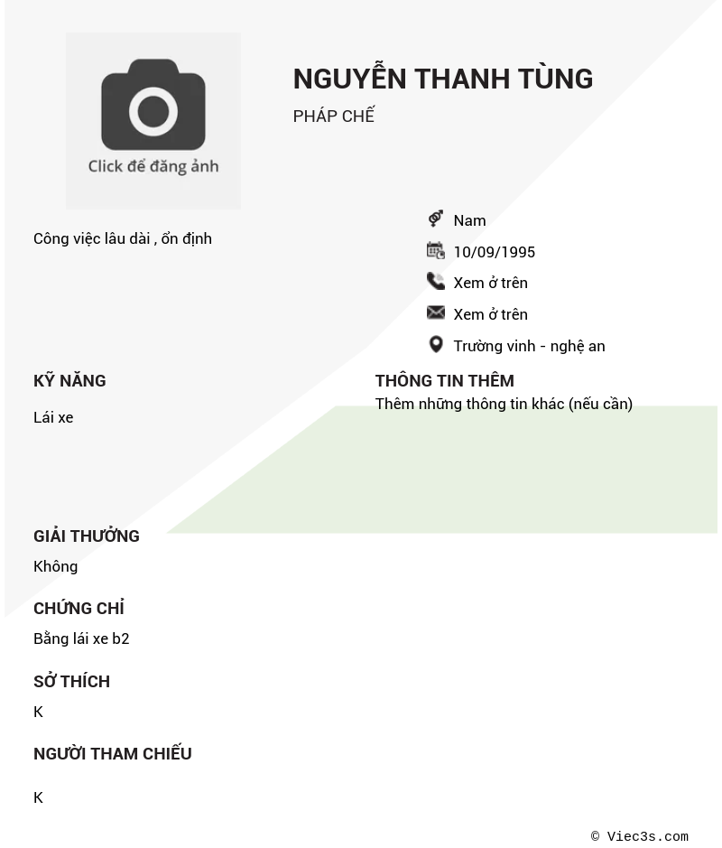 CV ứng viên