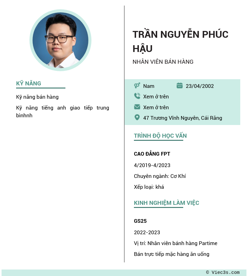 CV ứng viên