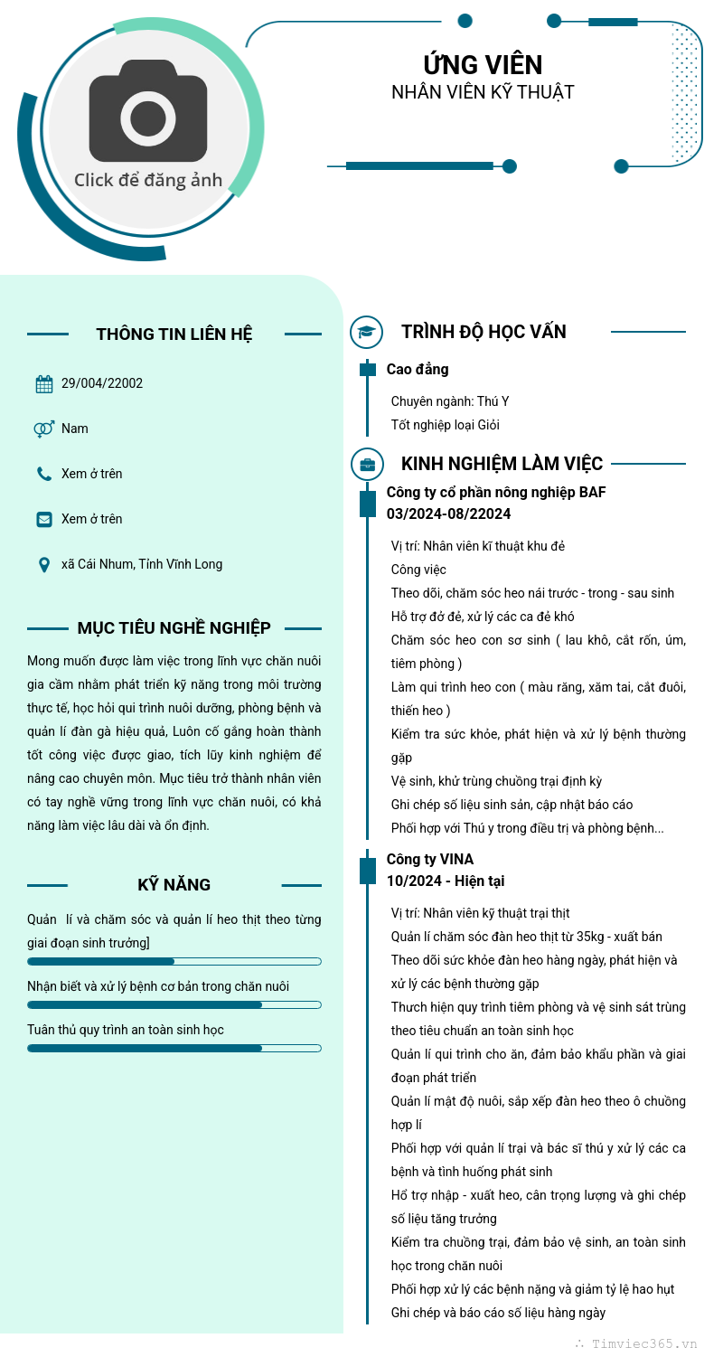 CV ứng viên