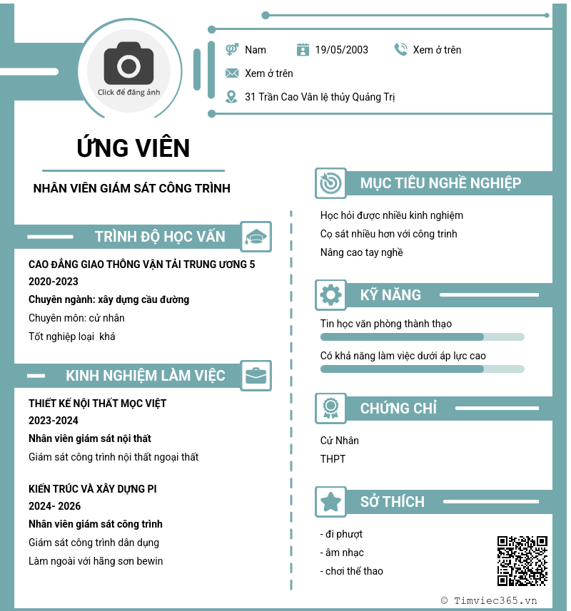 CV ứng viên