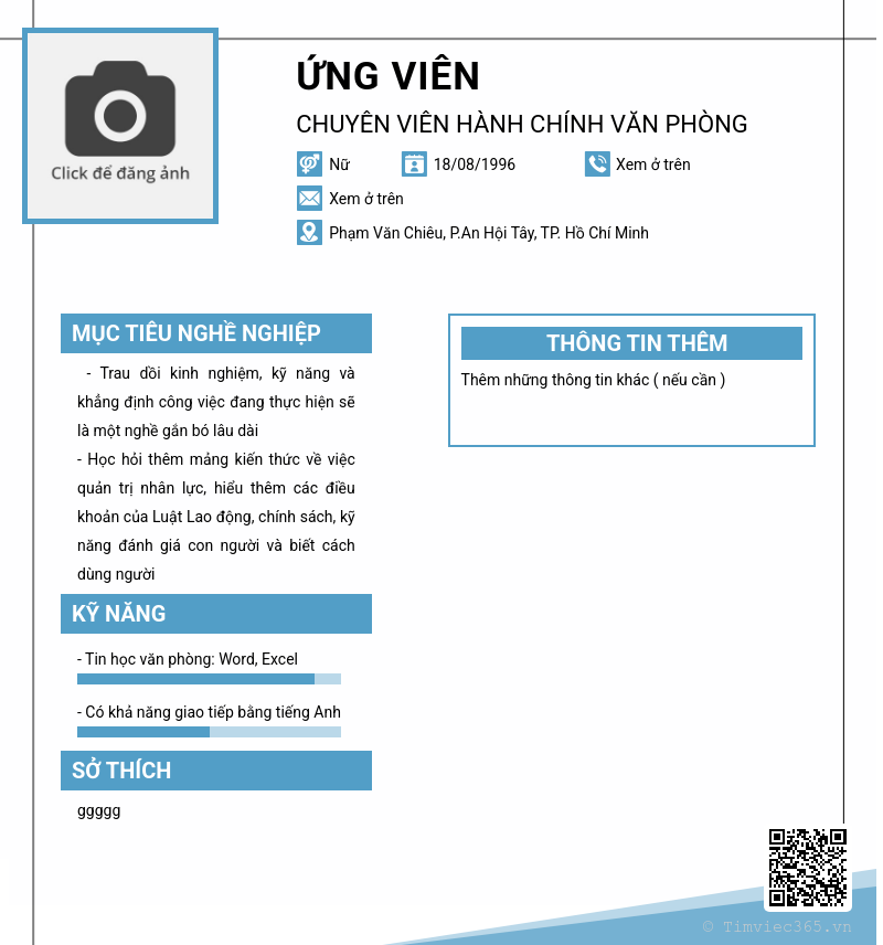 CV ứng viên