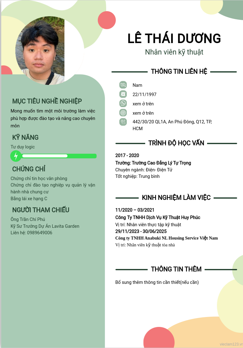 CV ứng viên