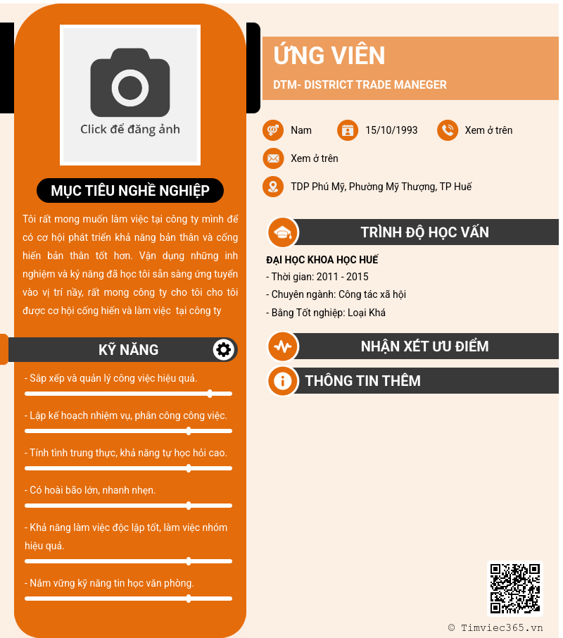CV ứng viên