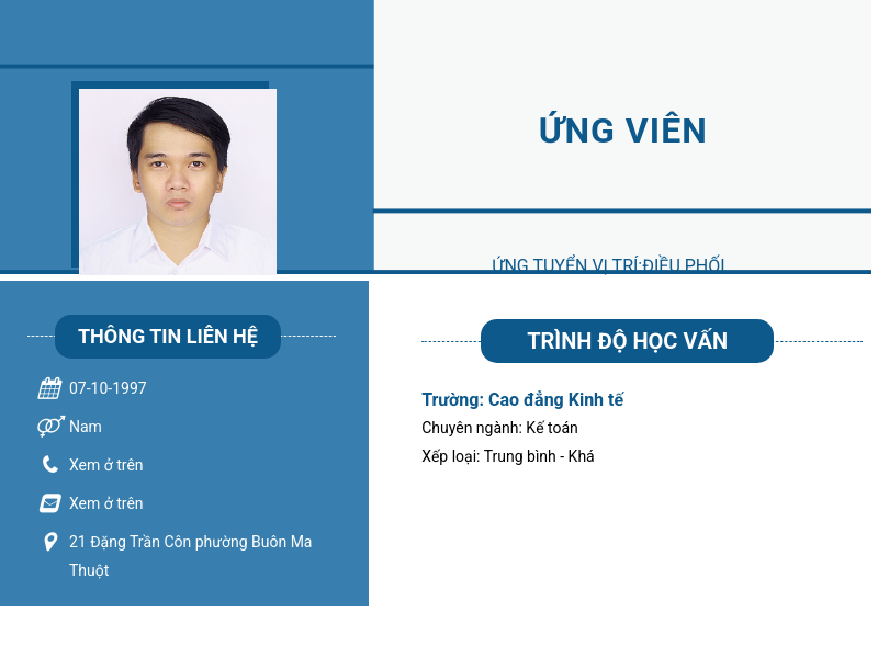 CV ứng viên