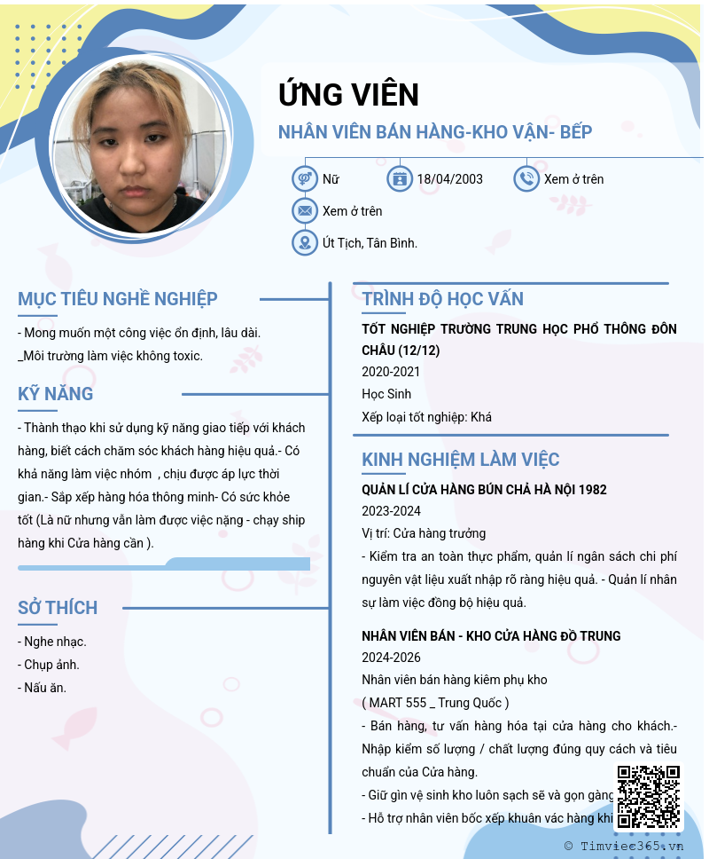 CV ứng viên