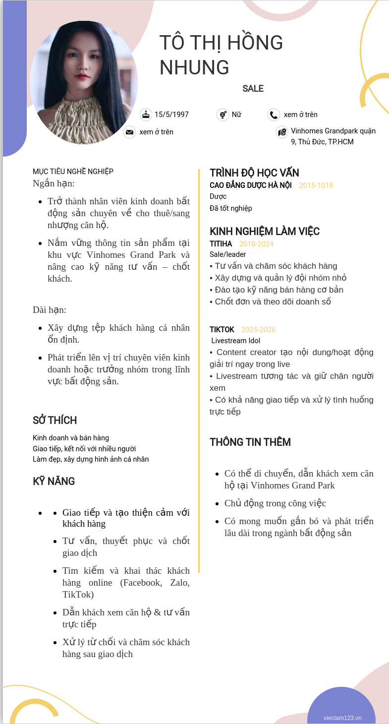 CV ứng viên