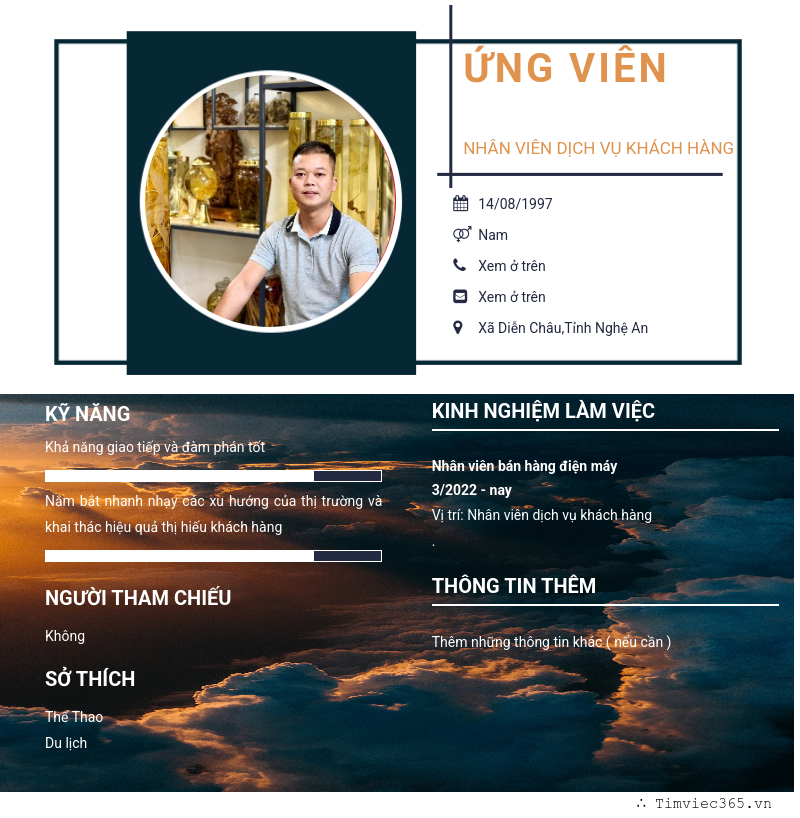 CV ứng viên