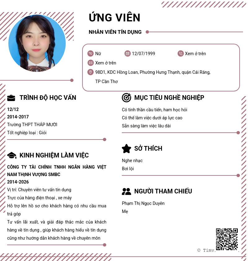 CV ứng viên