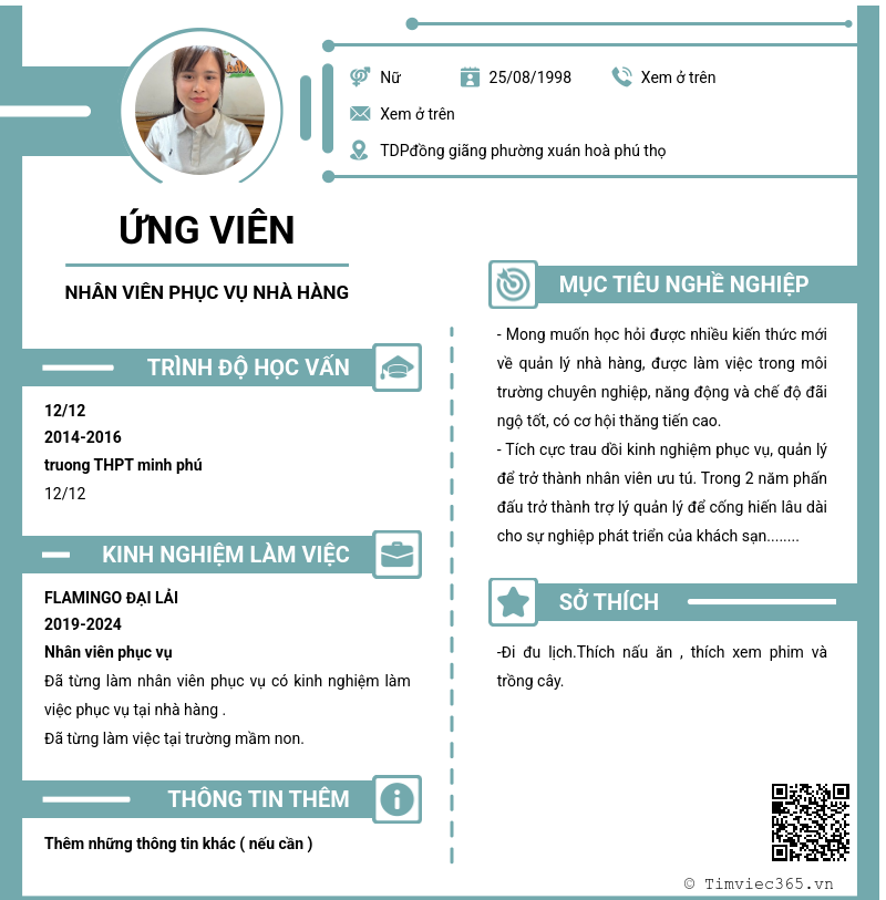 CV ứng viên