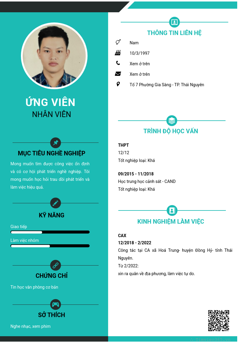 CV ứng viên