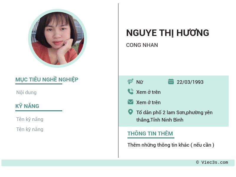 CV ứng viên