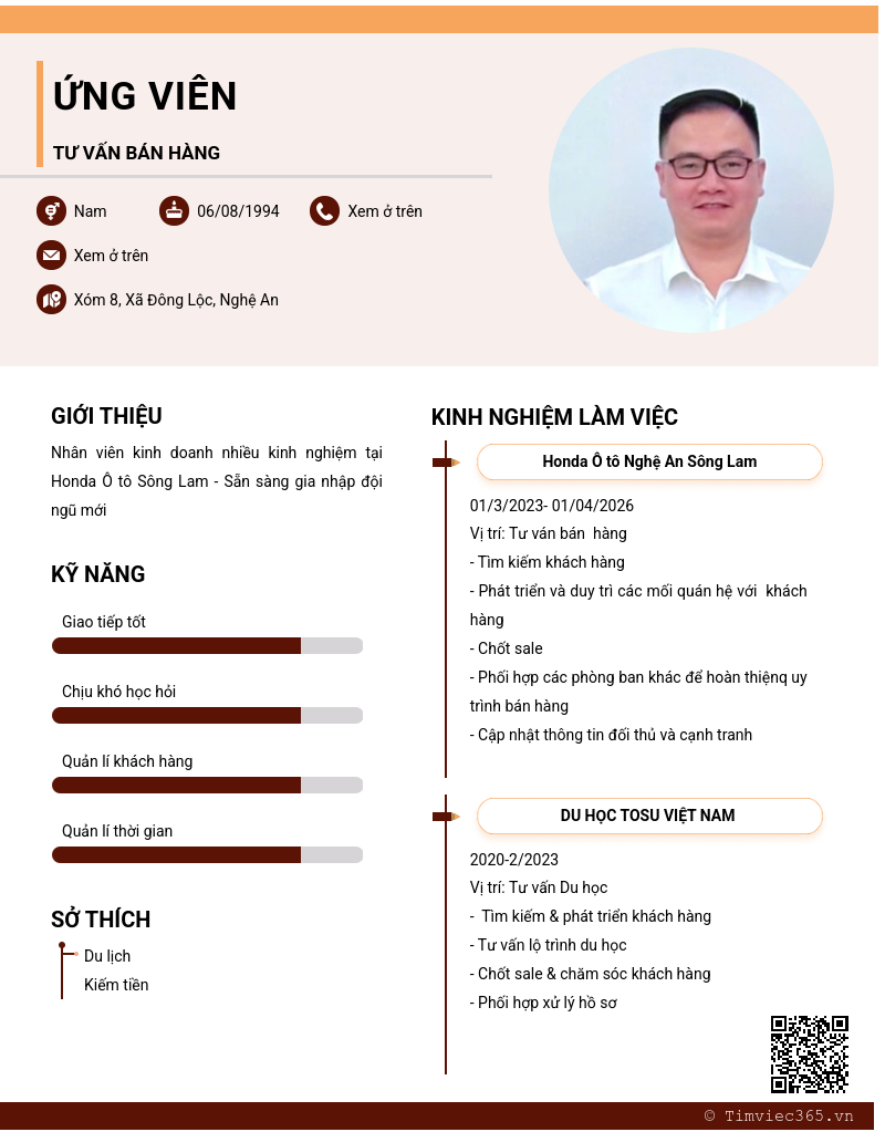 CV ứng viên