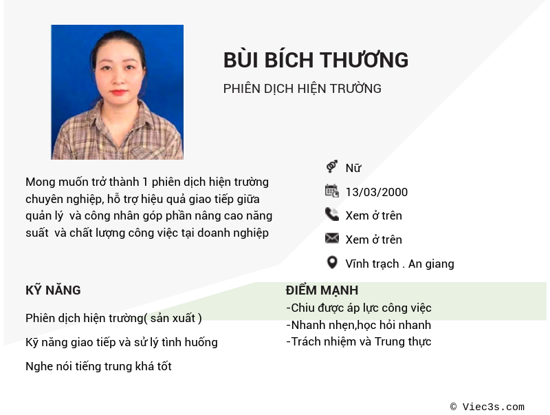 CV ứng viên