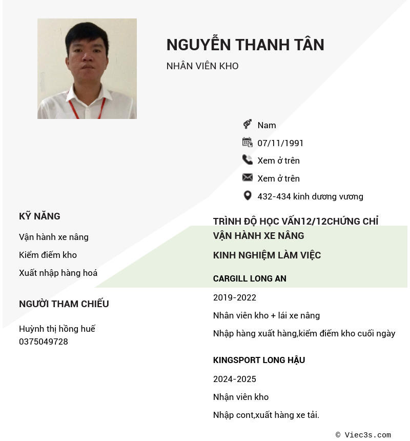 CV ứng viên