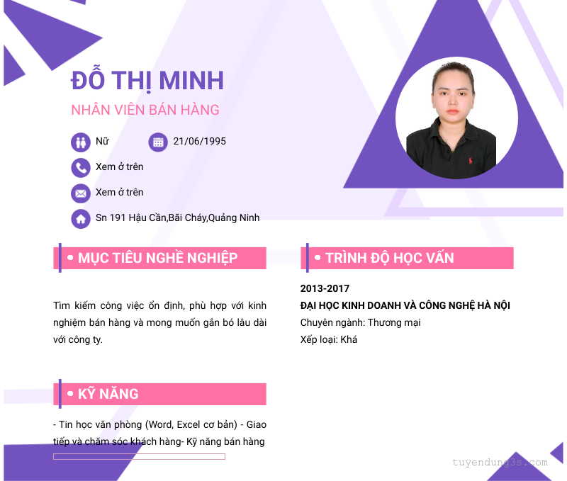 CV ứng viên