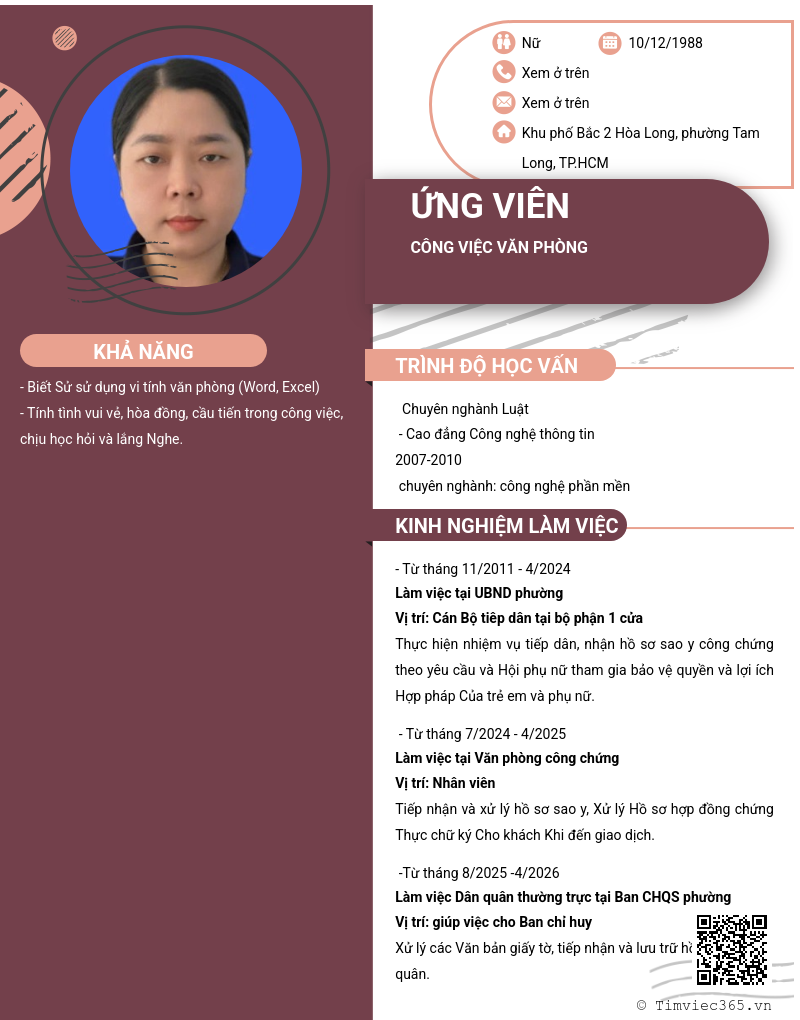 CV ứng viên