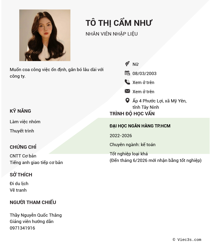 CV ứng viên