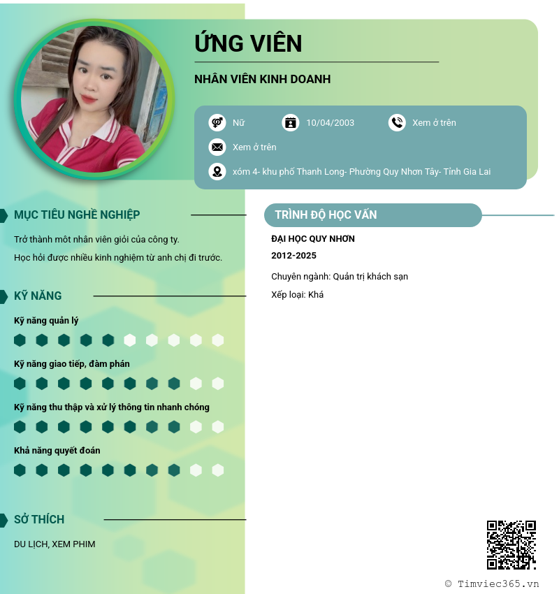 CV ứng viên