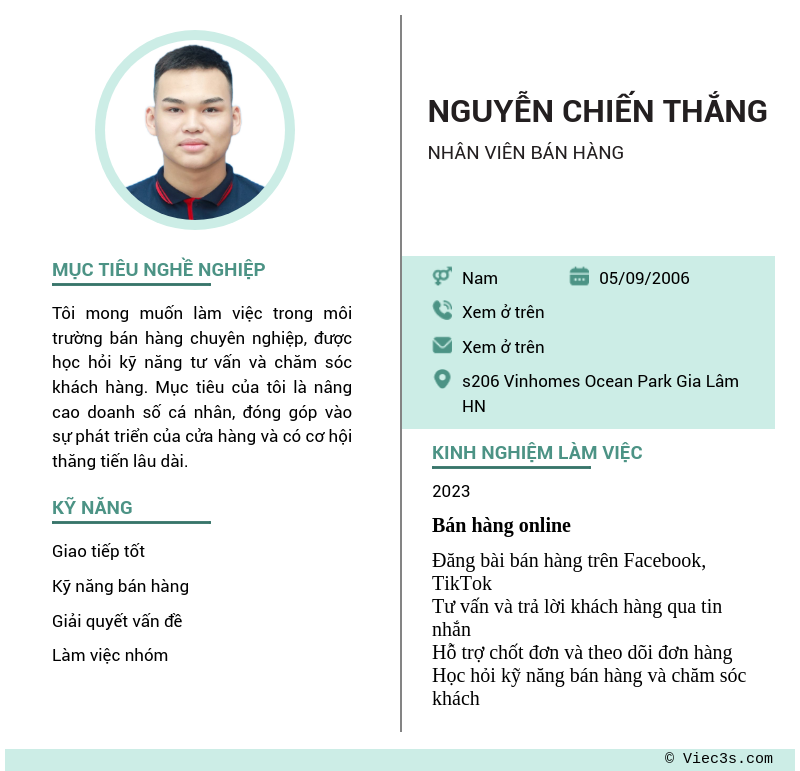 CV ứng viên
