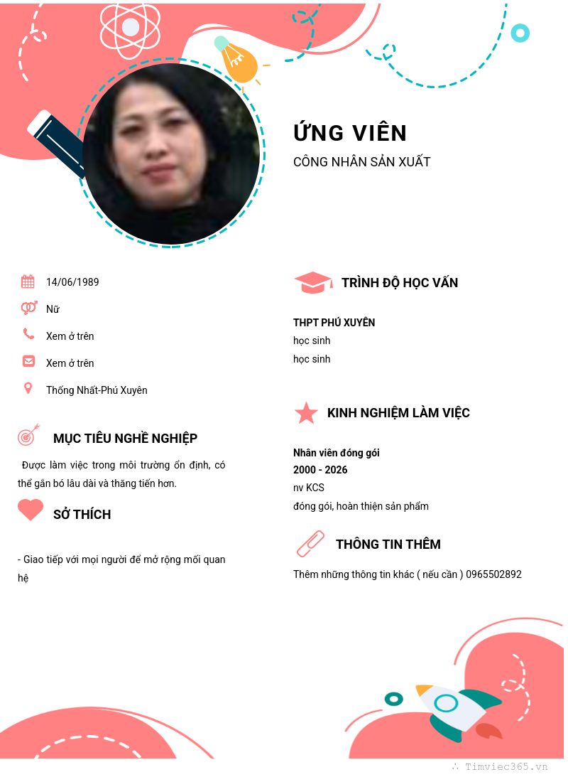 CV ứng viên