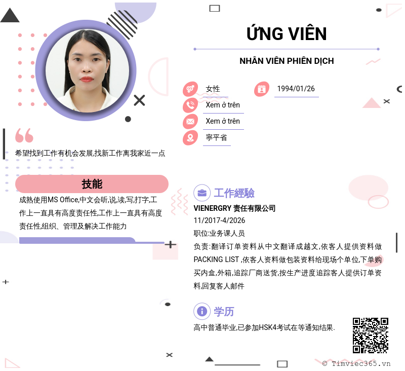 CV ứng viên