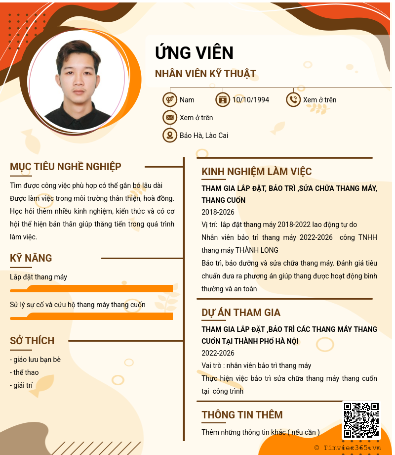 CV ứng viên