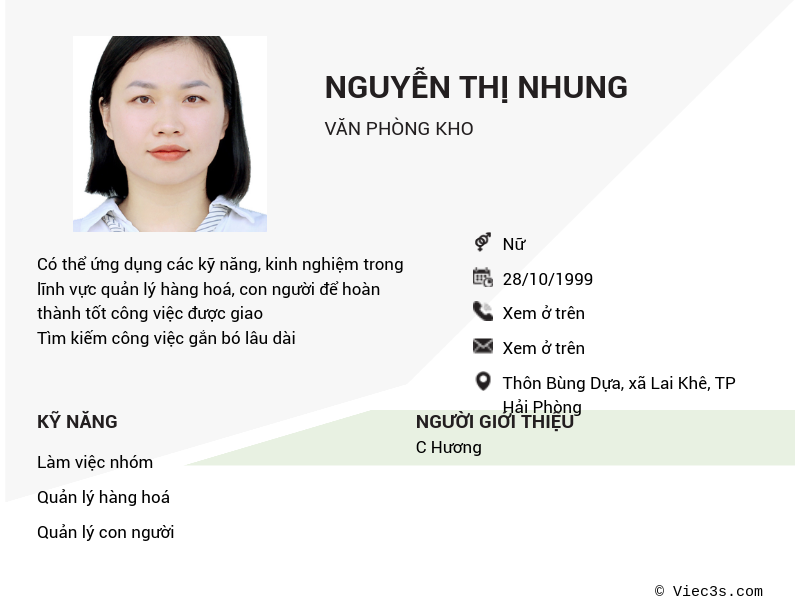 CV ứng viên
