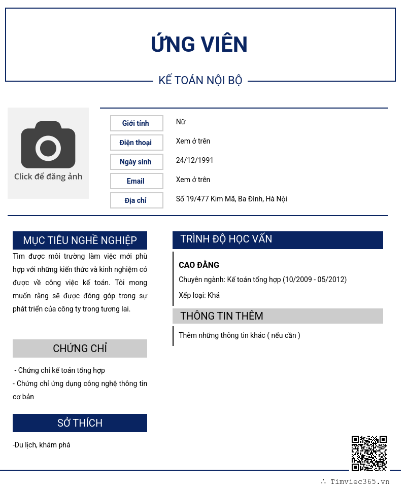 CV ứng viên