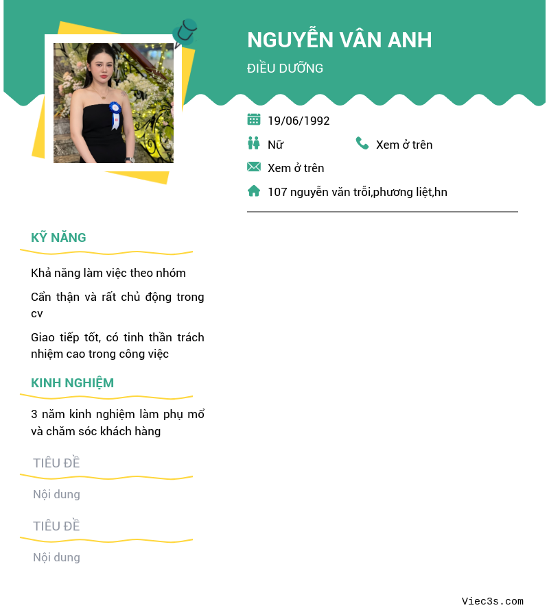 CV ứng viên
