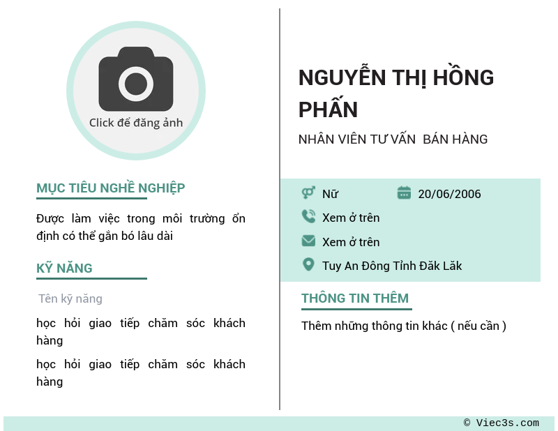 CV ứng viên