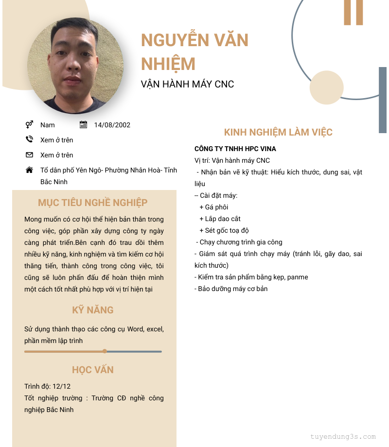 CV ứng viên