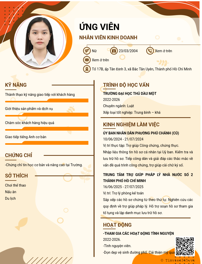 CV ứng viên
