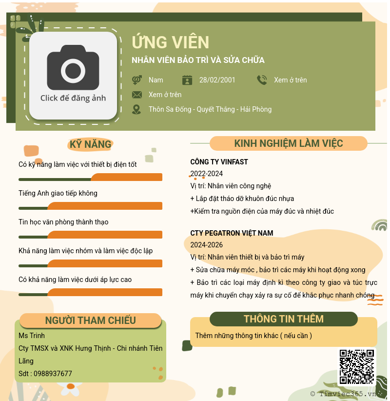 CV ứng viên