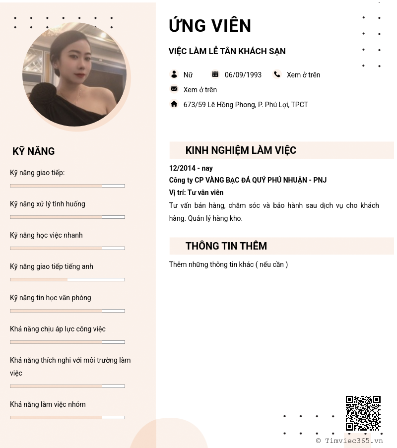 CV ứng viên