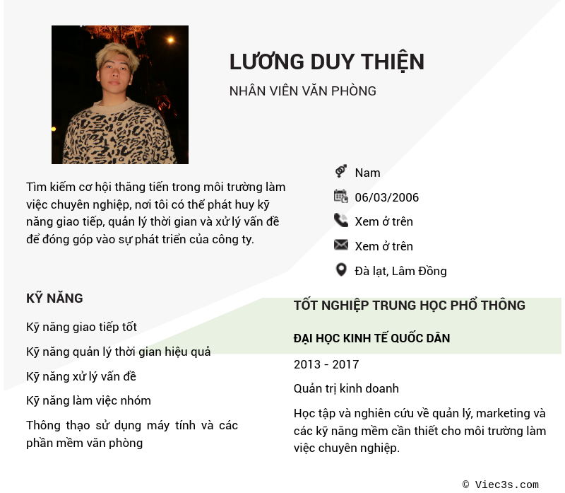 CV ứng viên